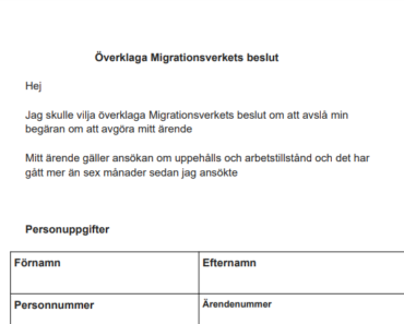 Hur Överklagar man Migrationsverkets beslut pdf